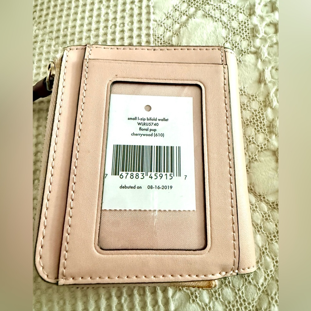 Kate Spade Floral Pup Bifold Zip Wallet. New with tags! - Picture 2 of 5